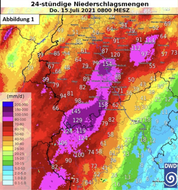 Regenradar des DWD